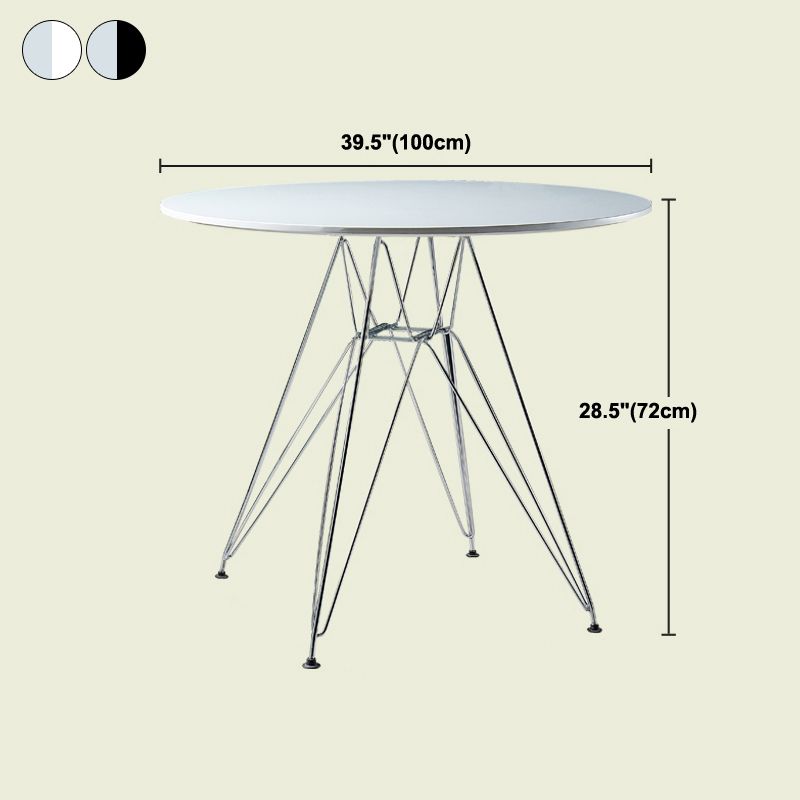 Modern Style Dining Table Round Dining Table with Metal Base for Home Use Clearhalo ' dining_table' 'Dining Tables & Seating' 'Dining Tables' 'Furniture' 'furniture_dining_table' 'Kitchen & Dining Furniture' 'kitchen&dining_furn' 'kitchen' 'kitchen_dining_table' 1200x1200_e33ee110-bd42-4396-9418-97eca0c8627f
