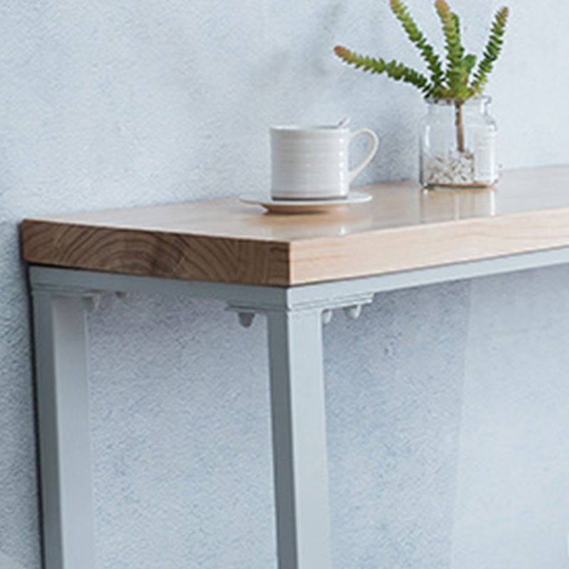 Juego de mesa de pub rectangular moderna de 1/5 piezas, mesa de mostrador de madera con taburetes altos