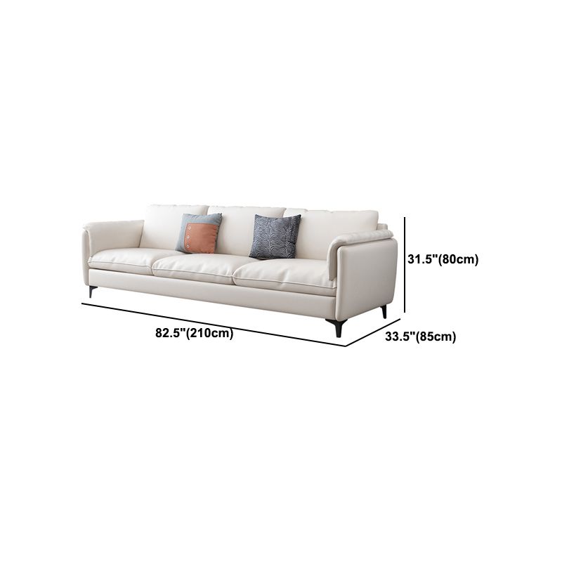 Weißes Lederkissen -Rückensofa zeitgenössischer Kissen -Oberarmsofa