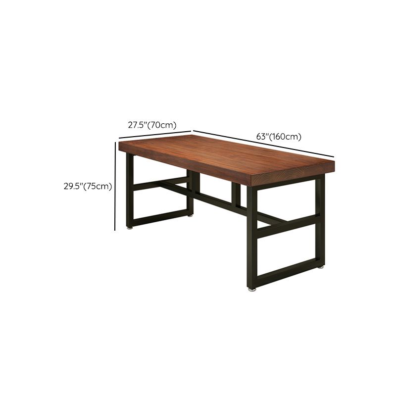 Industrial 1/2/3/4/5 pezzi mobili sedie da pranzo a rettangolo in legno massiccio impostati in marrone