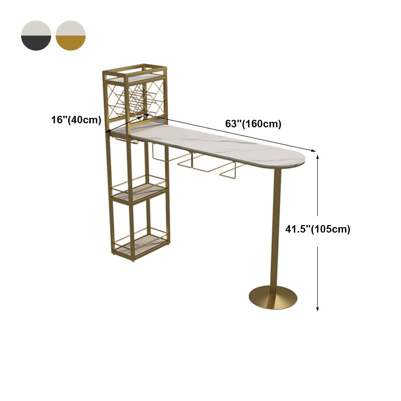 Modern Stone Storage Dining Table Double Pedestal Indoor Patio Bar Table Clearhalo 'Bar Furniture' 'Bar Tables' 'bar_tables' 'furn' 'furn_bar_tables' 'Furniture' 'furniture_bar_tables' 'Kitchen & Dining Furniture' 'kitchen&dining_furn' 'kitchen' 1200x1200_e34304d0-517c-474b-9148-6a90d8287a1d