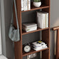 Modern Style Open Back Book Shelf Standard Wooden Bookcase with Drawers