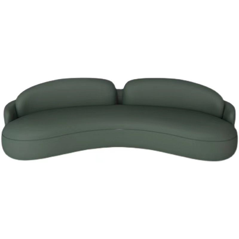 28.34 "Wijd faux leer gebogen bank eigentijdse armloze bank voor woonkamer