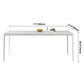 Modern Rectangle Dining Table Sintered Stone Dining Table with 4 White Legs Clearhalo ' dining_table' 'Dining Tables & Seating' 'Dining Tables' 'furn' 'furn_dining_table' 'Furniture' 'furniture_dining_table' 'Kitchen & Dining Furniture' 'kitchen&dining_furn' 'kitchen' 'kitchen_dining_table' 1200x1200_e3449c59-14bf-4f17-94fe-eeeca49fb45b