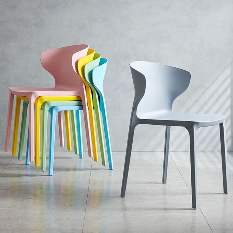 Scandinavian Style Plastic Dining Armless Chair Solid Back Side Chairs for Home Use Clearhalo ' kitchen&dining_furn' 'Dining Chairs' 'Dining Tables & Seating' 'dining_chair' 'furn' 'furn_dining_chair' 'Furniture' 'furniture_dining_chair' 'Kitchen & Dining Furniture' 'kitchen' 1200x1200_e345c5f4-ba68-48d8-9761-2fdc1b02ccf6