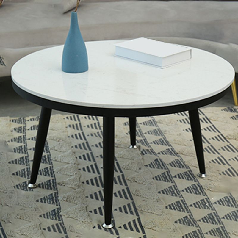 グラムラウンドフェイクマーブルコーヒーテーブル4脚1リビングルーム用のコーヒーテーブル