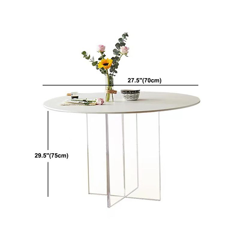 Contemporary White Stone Table Round Dining Table for Kitchen Clearhalo 'Dining Tables & Seating' 'Dining Tables' 'dining_table' 'furn' 'furn_dining_table' 'Furniture' 'Kitchen & Dining Furniture' 1200x1200_e346b0fe-58a8-4561-a28f-1c7b0a220c5a