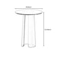 Contemporary Round Side End Table, Clear Pedestal End Table for Living Room Clearhalo 'Coffee & Accent Tables' 'End & Side Tables' 'end_side_table' 'end_side_tables' 'furn' 'furn_end_side_tables' 'Furniture' 'furniture_end_side_table' 'Living Room Furniture' 1200x1200_e3470867-17fa-409a-bdef-699ce3455e88