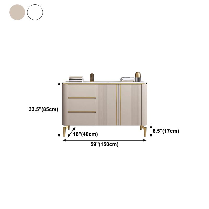Luxury Storage Sideboard Sintered Stone Dining Cabinet Sideboard for Home Clearhalo 'buffet_sideboard' 'Buffets & Sideboards' 'furn' 'furn_buffet_sideboard' 'Furniture' 'Kitchen & Dining Furniture' 1200x1200_e3478185-b2e9-4d9c-b3ae-e4ccebe4bfbc