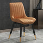 Metal Contemporary Side Chair PU Leather Solid Back Chair Indoor Dining Chairs Clearhalo ' kitchen&dining_furn' 'Dining Chairs' 'Dining Tables & Seating' 'dining_chair' 'Furniture' 'furniture_dining_chair' 'Kitchen & Dining Furniture' 'kitchen' 1200x1200_e347b467-4bea-40c7-ac5a-b568ac199c2f