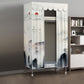 Modern Style Wardrobe Metal 1-Door Wardrobe Closet for Bedroom