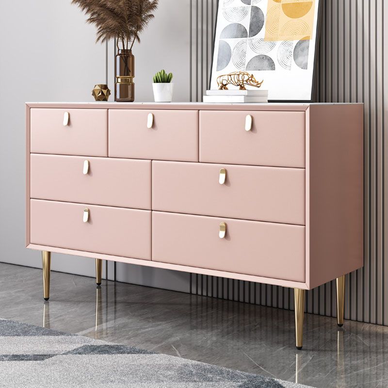 15,6 Zoll breite Glam Kommode aus Stein mit 7 Schubladen