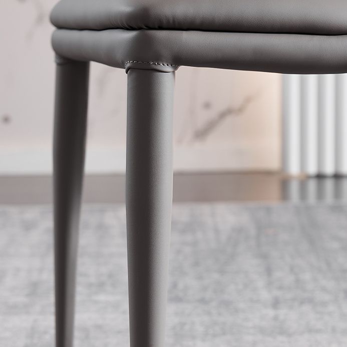 Contemporary Style Upholstered Armless Dining Chairs Solid Back Side Dining Chair Clearhalo ' kitchen&dining_furn' 'Dining Chairs' 'Dining Tables & Seating' 'dining_chair' 'furn' 'furn_dining_chair' 'Furniture' 'furniture_dining_chair' 'Kitchen & Dining Furniture' 'kitchen' 1200x1200_e34a032f-6ab7-49f4-a586-39f29c135e61