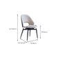 Open Back Dining Side Chair Modern Metal Base Indoor-Outdoor Chair
