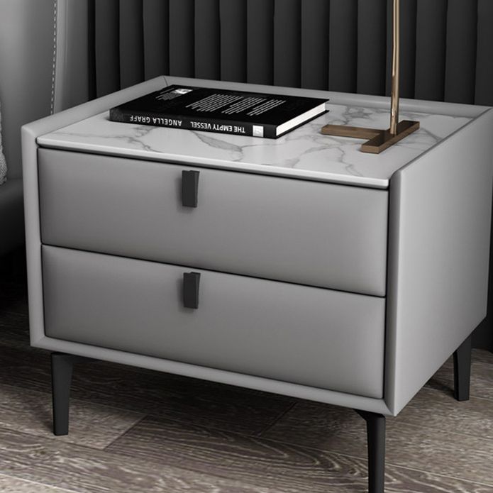 Solid Wood Bed Nightstand Contemporary Night Table with 2 Drawers Clearhalo 'Bedroom Furniture' 'furn' 'furn_night_stand' 'Furniture' 'night_stand' 'Nightstands' 1200x1200_e34aa41a-4745-4ea5-ab7f-26c2eb362f2f