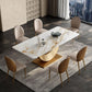 Glam 1/3/4/5/7 Pieces Dining Set Sintered Stone Dining Table Set Clearhalo 'Dining Room Sets' 'Dining Tables & Seating' 'dining_room_set' 'furn' 'furn_dining_room_set' 'Furniture' 'furniture_dining_room_set' 'Kitchen & Dining Furniture' 1200x1200_e34e26d2-93a6-46af-b027-45a94d368109