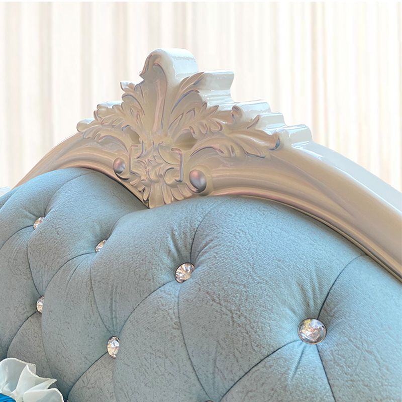 133.86"L x 74.8"W x 47.24"H Glam 5-Seat Cushion Back Sectional Rolled Arm Sofa and Chaise Clearhalo 'furn' 'furn_sectionals' 'Furniture' 'furniture_sectionals' 'Living Room Furniture' 'Sectionals' 1200x1200_e34f6601-fc46-4220-93f0-26dda01a22c3