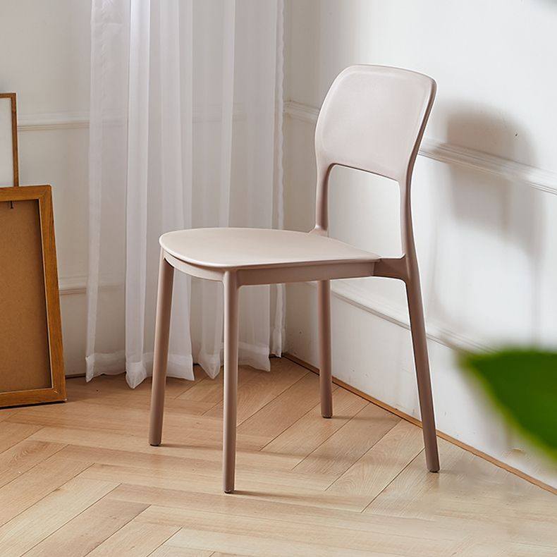 Scandinavian Plastic Stacking Dining Chairs Armless Open Back Chairs Clearhalo 'Dining Chairs' 'Dining Tables & Seating' 'dining_chair' 'furn' 'furn_dining_chair' 'Furniture' 'furniture_dining_chair' 'Kitchen & Dining Furniture' 1200x1200_e350357d-c23b-4057-97bf-f0246a2a60c5