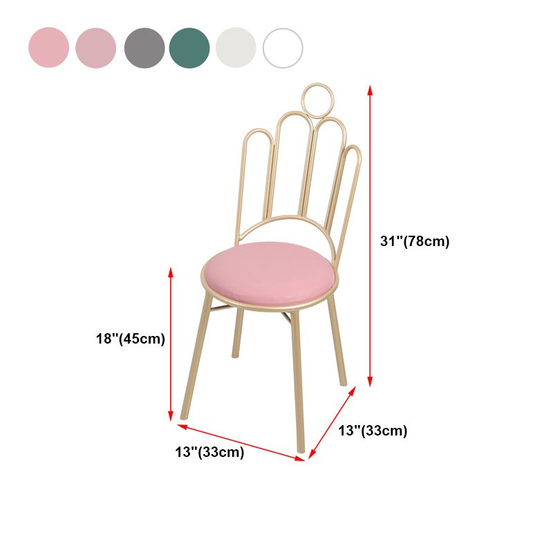 Scandinavian Style Upholstered Armless Dining Chairs Open Back Dining Side Chairs Clearhalo 'Dining Chairs' 'Dining Tables & Seating' 'dining_chair' 'furn' 'furn_dining_chair' 'Furniture' 'furniture_dining_chair' 'Kitchen & Dining Furniture' 1200x1200_e35098c7-e491-4856-9f8c-f12f312d0e47