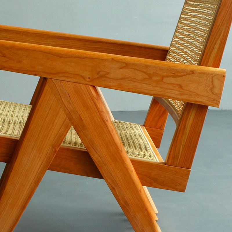 Woven Back Lounge Chair Basic Four Leg Solid Wood Chair with Cushion Clearhalo 'Accent Chairs' 'accent_chairs' 'Chairs & Seating' 'furn' 'furn_accent_chairs' 'Furniture' 'Living Room Furniture' 1200x1200_e352da6d-89af-43d8-90e3-63fc3d5f5f76