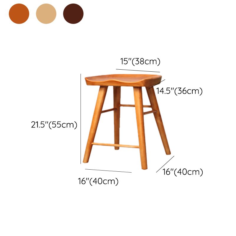Industrial Armless Backless Counter Stool Wood Bar Stool with Pedal for Cafe Clearhalo 'Bar Furniture' 'Bar Stools' 'bar_stools' 'furn' 'furn_bar_stools' 'Furniture' 'Kitchen & Dining Furniture' 1200x1200_e35455a3-1888-46f9-8173-b569788c3487