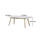 Designer Style Sintered Stone Top Dining Set Rectangle 1/4/5/7 Pieces Dinette Table Set