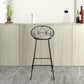 Nordic Backrest Armless Counter Stool Iron Cafe Bar Stool with Leather Cushion Clearhalo 'Bar Furniture' 'Bar Stools' 'bar_stools' 'furn' 'furn_bar_stools' 'Furniture' 'Kitchen & Dining Furniture' 1200x1200_e356131d-61a6-4c76-8306-a28301237fe8