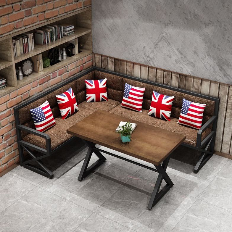 Industrial Style Brown Dinner Table Solid Wood Trestle Table for Dining Room Clearhalo ' dining_table' 'Dining Tables & Seating' 'Dining Tables' 'furn' 'furn_dining_table' 'Furniture' 'furniture_dining_table' 'Kitchen & Dining Furniture' 'kitchen&dining_furn' 'kitchen' 'kitchen_dining_table' 1200x1200_e3563694-12d2-4e1d-af41-101ecf65f30e
