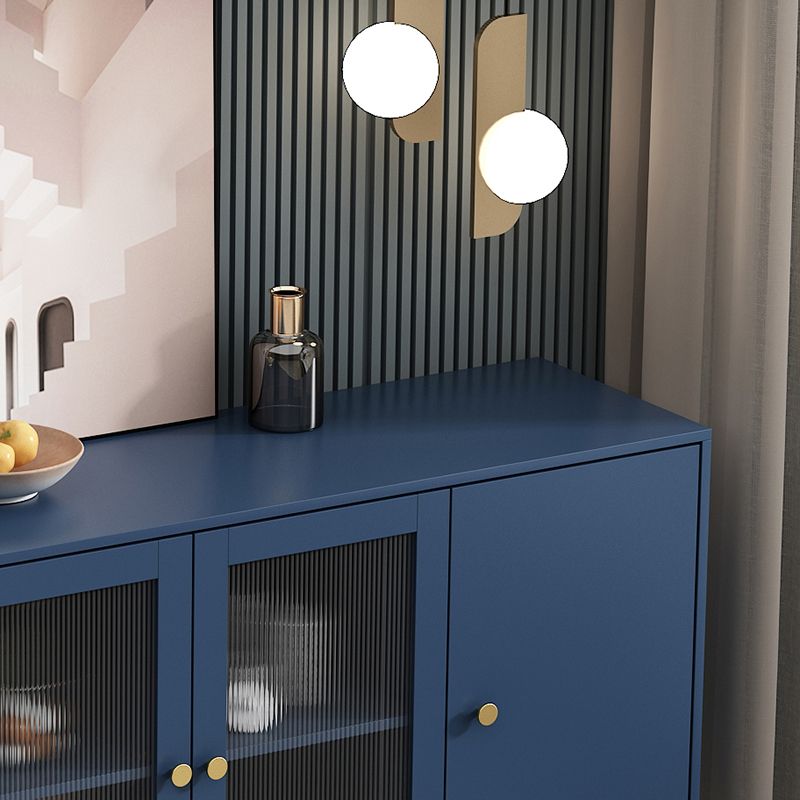 3-Drawer Engineered Wood Sideboard Modern Glass Doors Cabinets Credenza for Living Room Clearhalo 'buffet_sideboard' 'Buffets & Sideboards' 'furn' 'furn_buffet_sideboard' 'Furniture' 'furniture_buffet_sideboard' 'Kitchen & Dining Furniture' 1200x1200_e35811d3-9b32-41a7-abea-ddb08be8c4c4