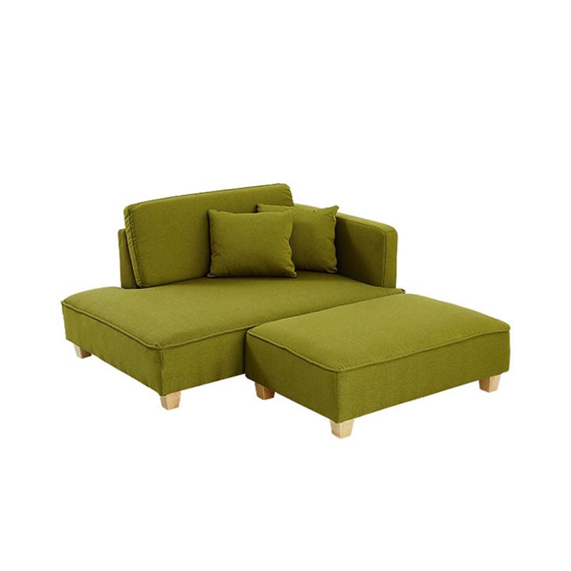 Scandinavian Lazy Sofa Linen Blend TV Chair with Pillows and Ottoman Clearhalo 'Chairs & Seating' 'Chaise Lounge' 'chaise_lounge' 'furn' 'furn_chaise_lounge' 'Furniture' 'Living Room Furniture' 1200x1200_e358503d-23a4-476b-a817-0170b6696d40