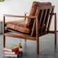 Pu Leather Arm Chair Square Arms Solid Wood Frame Pillow Back Chair Clearhalo 'Accent Chairs' 'accent_chairs' 'Chairs & Seating' 'furn' 'furn_accent_chairs' 'Furniture' 'Living Room Furniture' 1200x1200_e35c5780-ef8d-460f-a3d4-b4a6f64cd867