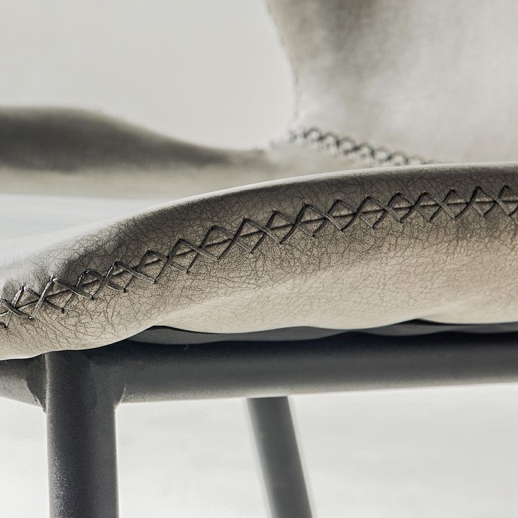 Scandinavian Style Faux Leather Dining Chairs Solid Back Armless Chairs for Home Clearhalo ' kitchen&dining_furn' 'Dining Chairs' 'Dining Tables & Seating' 'dining_chair' 'furn' 'furn_dining_chair' 'Furniture' 'furniture_dining_chair' 'Kitchen & Dining Furniture' 'kitchen' 1200x1200_e35d559a-0601-4c57-b19f-c994c951933b