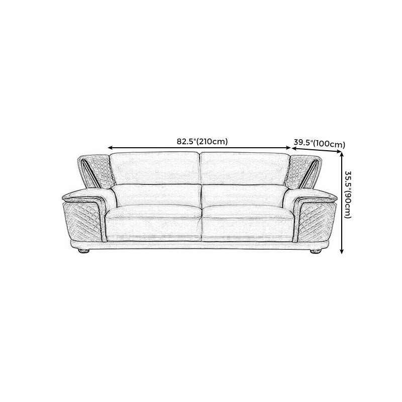 Genuine Leather Sectional Grey Cushion Back Sofa and Chaise for Living Room Clearhalo 'furn' 'furn_sectionals' 'Furniture' 'furniture_sectionals' 'Living Room Furniture' 'Sectionals' 1200x1200_e35f4d18-ecd1-4299-92b0-c1400fa0ecb9