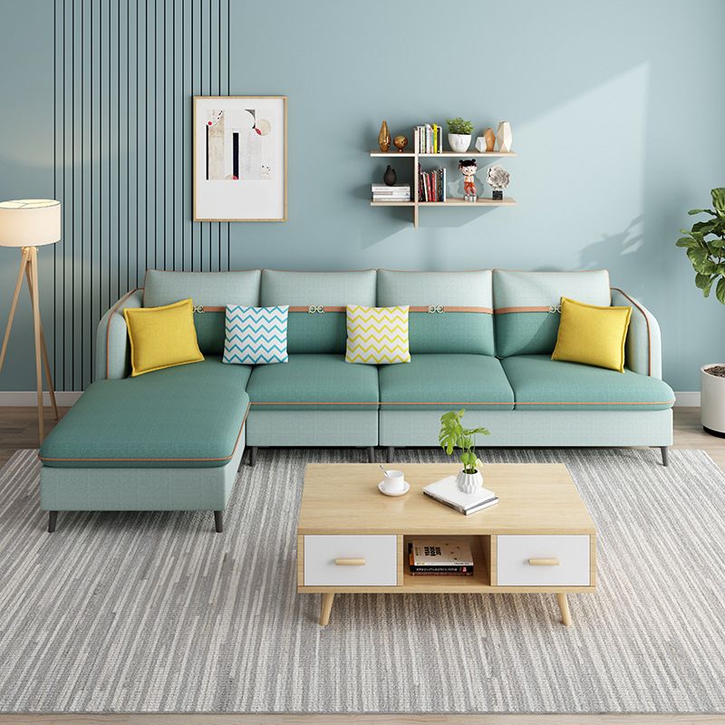 Ottomano sezionale cuscino a braccio quadrato incluso divano sezionale a 4 posti