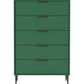 Contemporary Style Vertical Wood Dresser Bedroom Lingerie Chest with Drawer