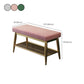Banc d'entrée moderne banc de siège en métal rembourré avec rangement de chaussures