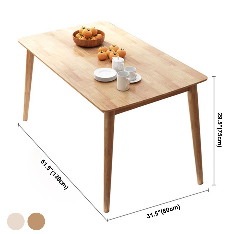54"L Solid Wood Dining Table 4 Legs Base Rectangle Shape Table in Modern Style Clearhalo ' dining_table' 'Dining Tables & Seating' 'Dining Tables' 'furn' 'furn_dining_table' 'Furniture' 'furniture_dining_table' 'Kitchen & Dining Furniture' 'kitchen&dining_furn' 'kitchen' 'kitchen_dining_table' 1200x1200_e360c7d6-3acc-41ed-90eb-2c0932a617fc