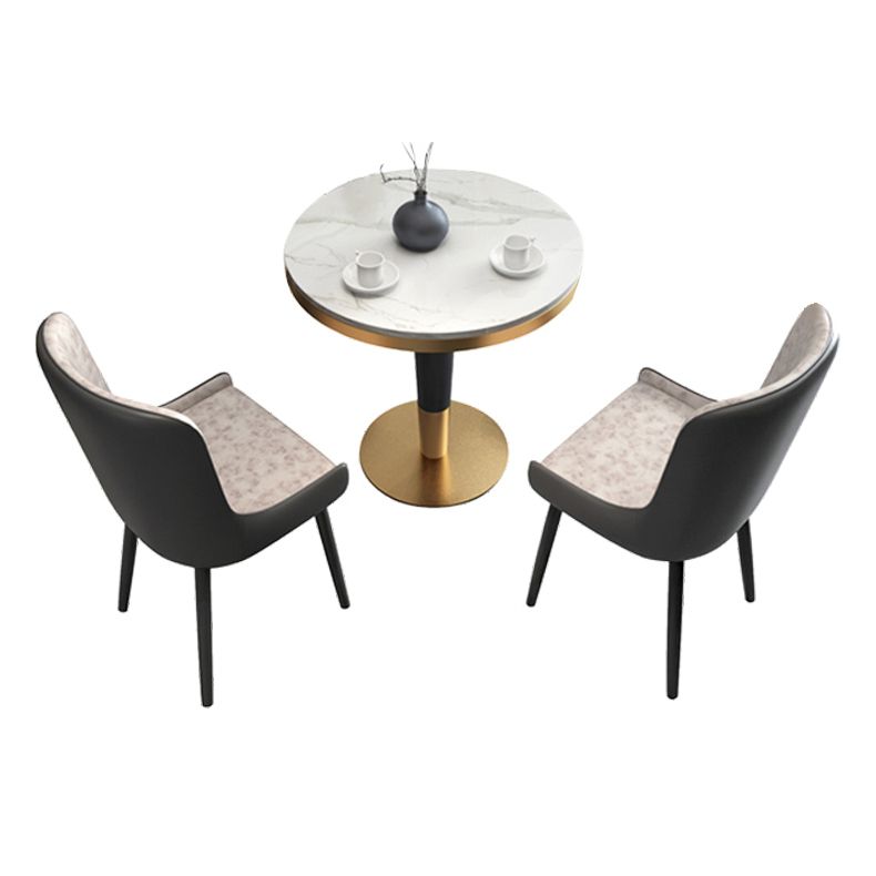 1/2/3/4/5 Pcs Metal Modern Dining Set with Round Dining Table Dinette Set Clearhalo 'Dining Room Sets' 'Dining Tables & Seating' 'dining_room_set' 'furn' 'furn_dining_room_set' 'Furniture' 'furniture_dining_room_set' 'Kitchen & Dining Furniture' 'kitchen&dining_furn' 'kitchen' 1200x1200_e360e2cb-45f4-47c1-a6b7-33097669ade1