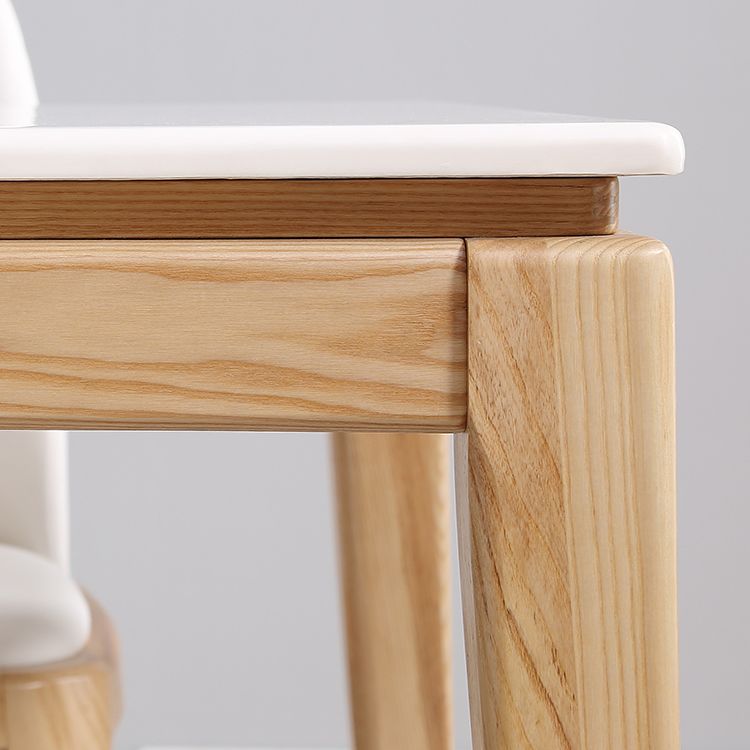 Mid-Century Rectangle Dining Table Marble Table with 4 Legs Base for Home Clearhalo ' dining_table' 'Dining Tables & Seating' 'Dining Tables' 'furn' 'furn_dining_table' 'Furniture' 'furniture_dining_table' 'Kitchen & Dining Furniture' 'kitchen&dining_furn' 'kitchen' 'kitchen_dining_table' 1200x1200_e360ec5e-75a4-431c-911a-bf56e617ec9e