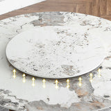 Modern Sintered Stone Dining Table Round Table with Wooden Pedestal for Restaurant Clearhalo ' dining_table' 'Dining Tables & Seating' 'Dining Tables' 'furn' 'furn_dining_table' 'Furniture' 'furniture_dining_table' 'Kitchen & Dining Furniture' 'kitchen&dining_furn' 'kitchen' 'kitchen_dining_table' 1200x1200_e3610dc7-1e7e-4b11-a788-2176fcddcc81