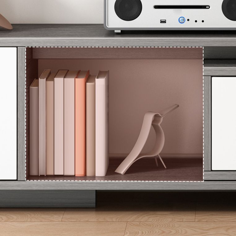 Engineered Wood TV Stand Console Scandinavian TV Console with Cabinet Clearhalo 'furn' 'furn_tv_stands_entertainment_centers' 'Furniture' 'Living Room Furniture' 'TV Stands & Entertainment Centers' 'TV Stands & Media Storage Furniture' 'tv_stands_entertainment_centers' 1200x1200_e3628b1a-4eda-4524-9df2-52ad678e72ad