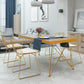 Traditional Luxury Rectangle Dining Room Table Pine Solid Wood Table with 4 Metal Legs for Home Clearhalo ' dining_table' 'Dining Tables & Seating' 'Dining Tables' 'furn' 'furn_dining_table' 'Furniture' 'furniture_dining_table' 'Kitchen & Dining Furniture' 'kitchen&dining_furn' 'kitchen' 'kitchen_dining_table' 1200x1200_e3638700-0bd8-483f-ae20-0f57cf8689a5
