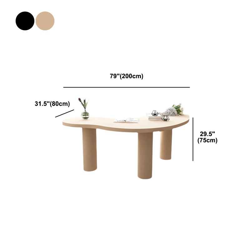 パインソリッドウッドライティングデスクインダストリアルスタイルの台座ベースオフィスデスク