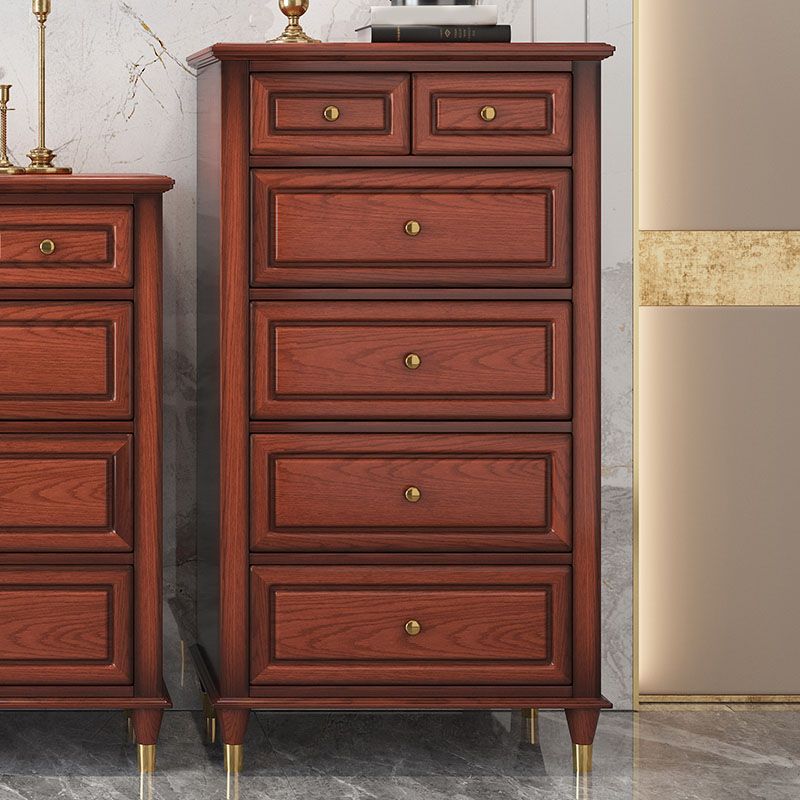 Coffre de rangement en bois massif traditionnel américain, 16,11 "W