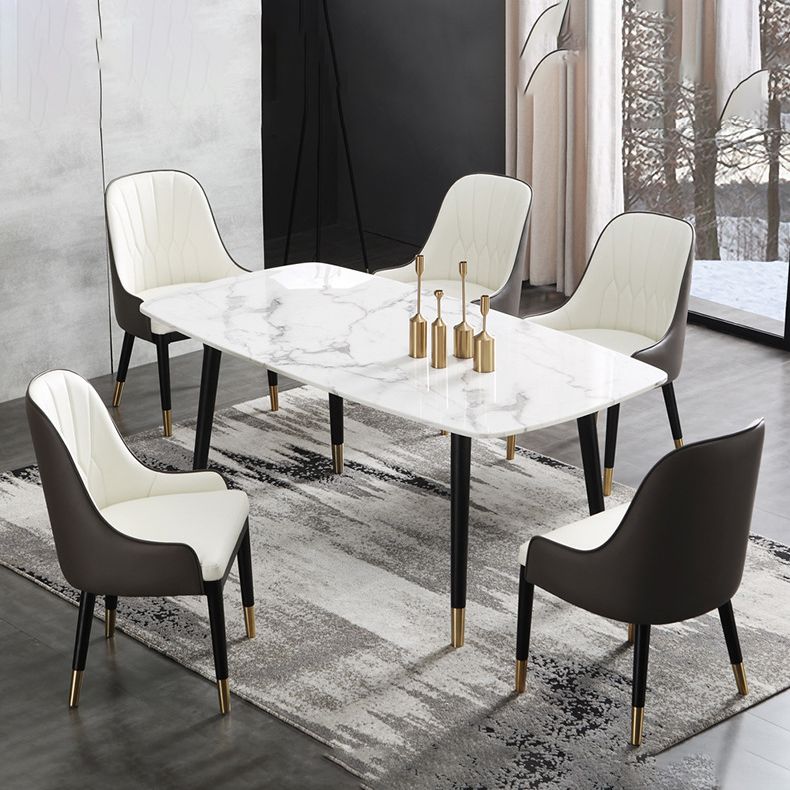 Glam Kitchen Dining Chairs Faux Leather Side Chairs for Kitchen Clearhalo 'Dining Chairs' 'Dining Tables & Seating' 'dining_chair' 'furn' 'furn_dining_chair' 'Furniture' 'Kitchen & Dining Furniture' 1200x1200_e3643d38-0c44-41fb-8564-17712e4d4ace