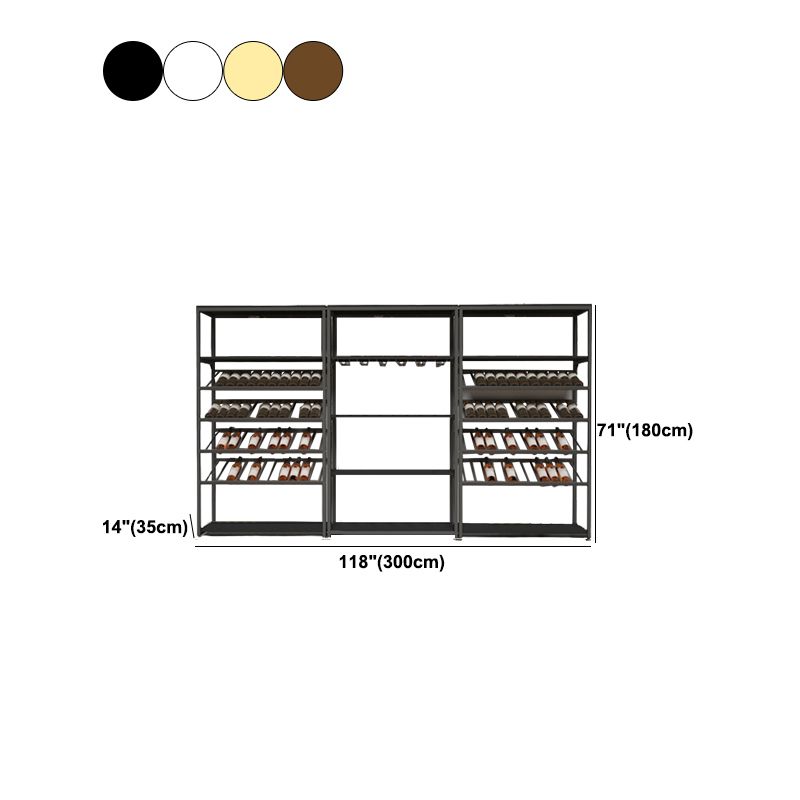 Soporte contemporáneo de botella de botella de estante de vino de metal para sala de estar