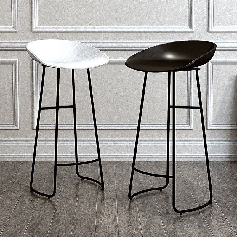 Modern Armless Backrest Counter Stool Iron Kitchen Bar Stool with Acrylic Seat Clearhalo 'Bar Furniture' 'Bar Stools' 'bar_stools' 'furn' 'furn_bar_stools' 'Furniture' 'furniture_bar_stools' 'Kitchen & Dining Furniture' 1200x1200_e3666403-6c32-467d-9d92-2efdcb7a9377