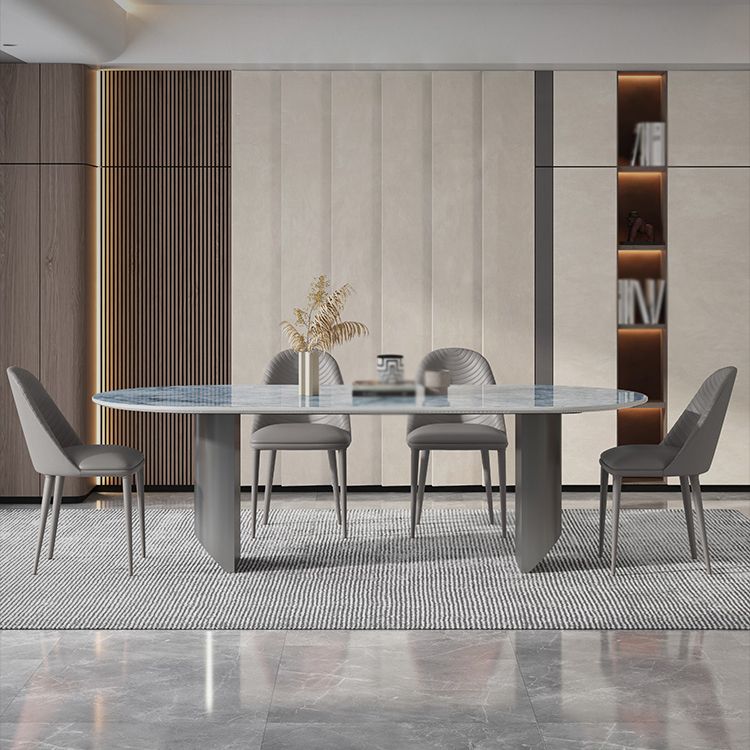 Contemporary 1/3/4/5/7 Pieces Dining Set Oval Shape Dining Room Table Set Clearhalo 'Dining Room Sets' 'Dining Tables & Seating' 'dining_room_set' 'furn' 'furn_dining_room_set' 'Furniture' 'furniture_dining_room_set' 'Kitchen & Dining Furniture' 'kitchen&dining_furn' 'kitchen' 1200x1200_e36671e7-5c8a-4b7d-b08b-ae2a39eead00