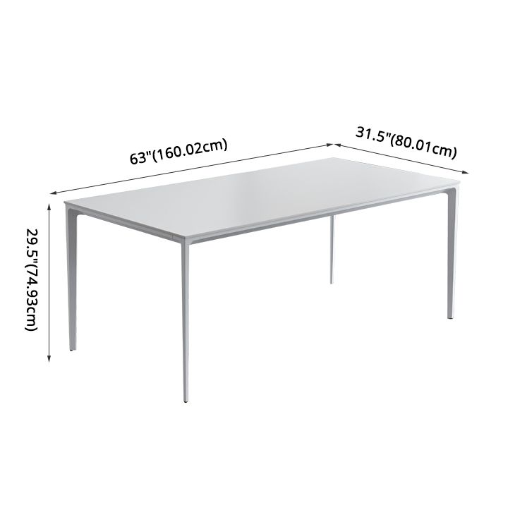Modern Sintered Stone Table Set of 5/7 with Rectangle Table Dining Set with White Chairs Clearhalo 'Dining Room Sets' 'Dining Tables & Seating' 'dining_room_set' 'furn' 'furn_dining_room_set' 'Furniture' 'furniture_dining_room_set' 'Kitchen & Dining Furniture' 'kitchen&dining_furn' 'kitchen' 1200x1200_e366a5e8-5c2f-4af1-a092-5df1a09a7c99