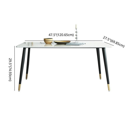 Dining Set Modern with Sintered Stone Rectangle Table and Padded Chairs Clearhalo 'Dining Room Sets' 'Dining Tables & Seating' 'dining_room_set' 'furn' 'furn_dining_room_set' 'Furniture' 'furniture_dining_room_set' 'Kitchen & Dining Furniture' 'kitchen&dining_furn' 'kitchen' 1200x1200_e366b845-37a1-4ef4-a2ec-6f587a2724d5